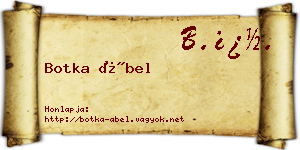 Botka Ábel névjegykártya