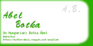 abel botka business card