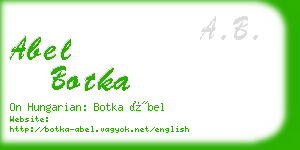 abel botka business card